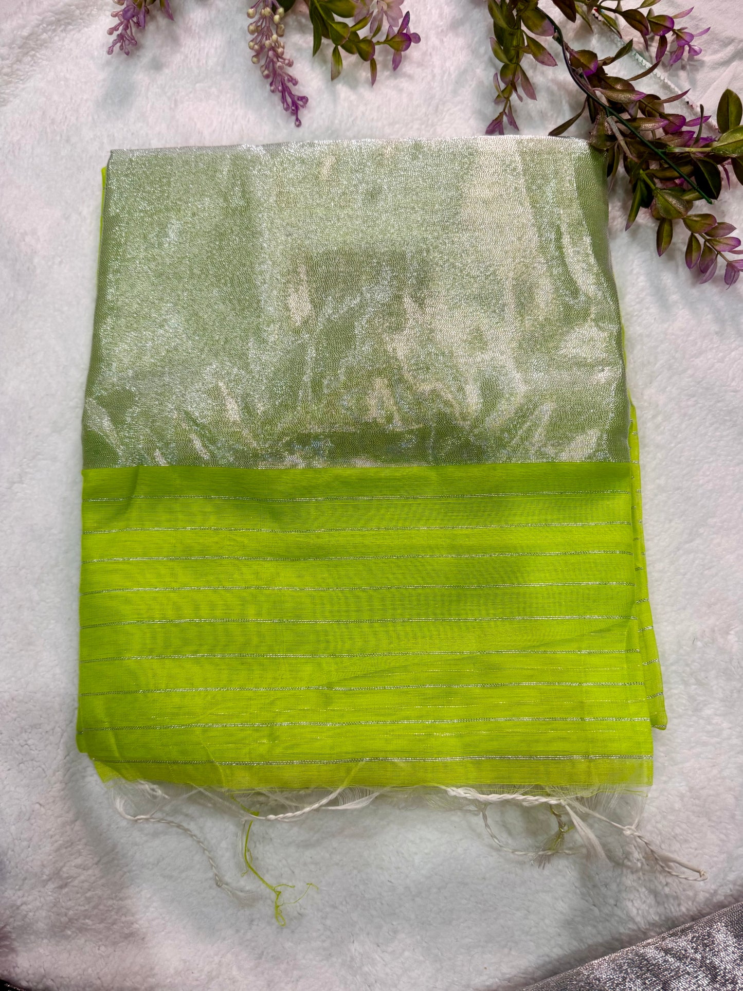 Silver Lines tissue Saree