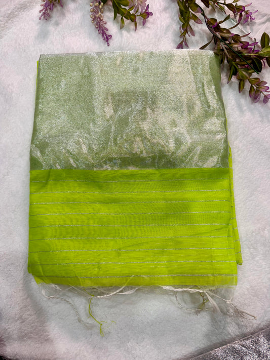 Silver Lines tissue Saree