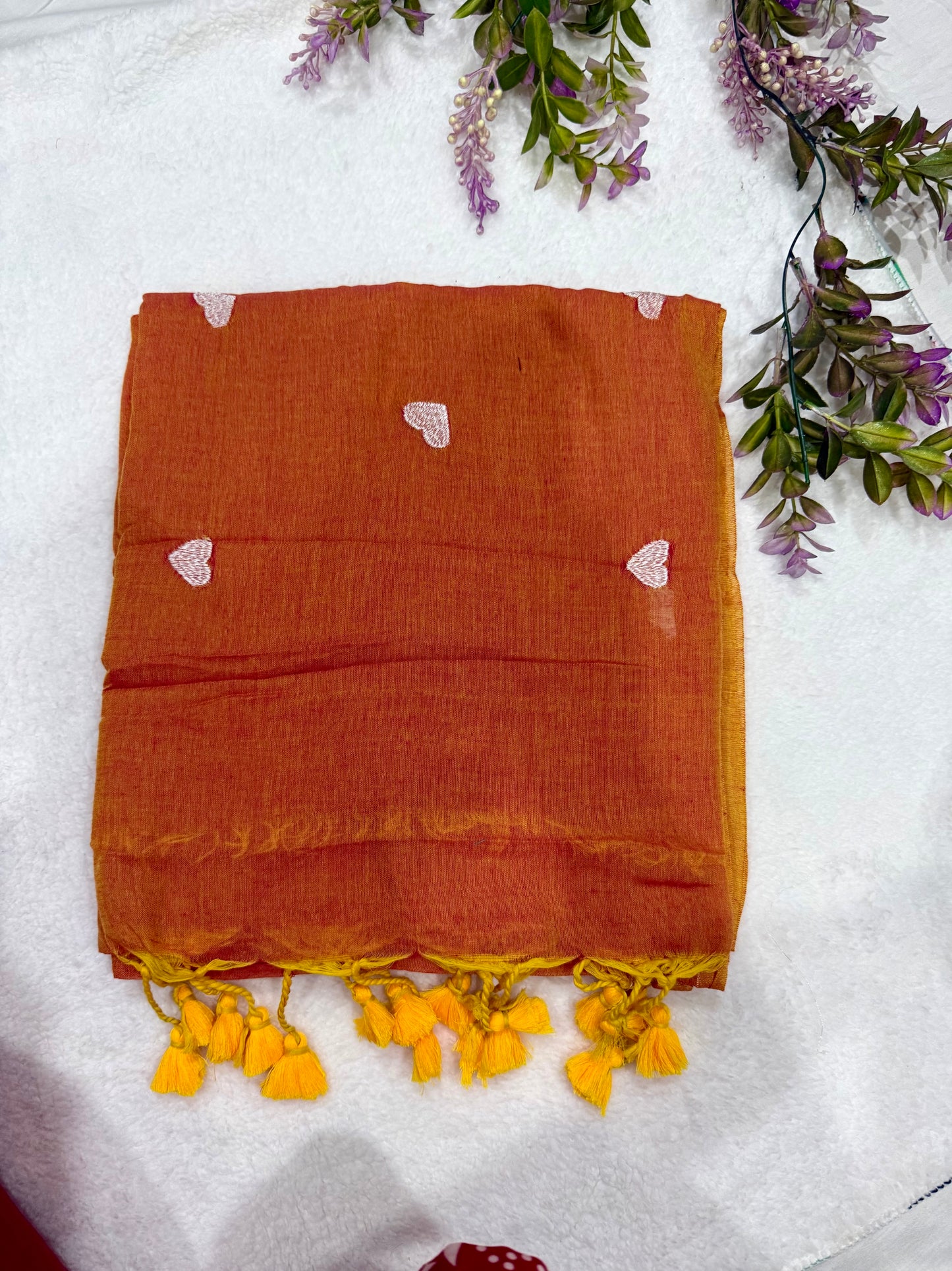 M-Heart Embroidery Saree