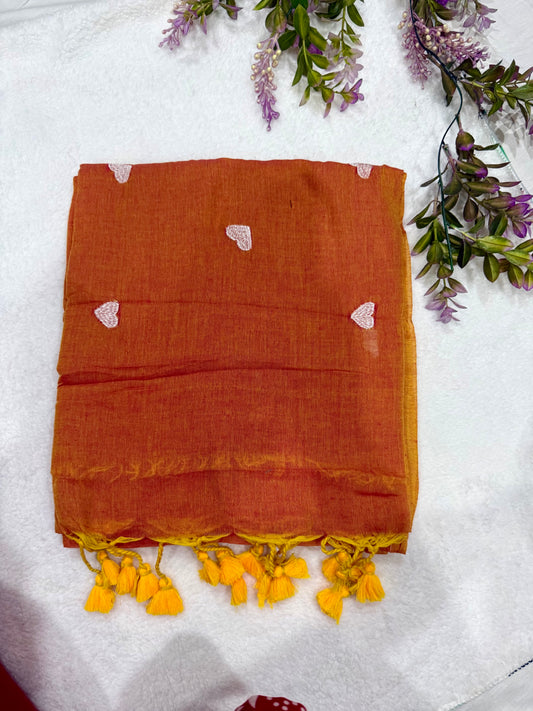 M-Heart Embroidery Saree