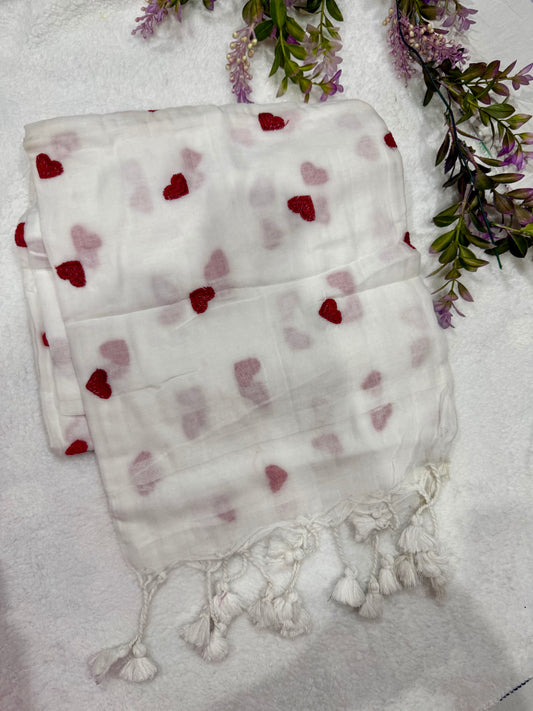 M-Heart Embroidery Saree