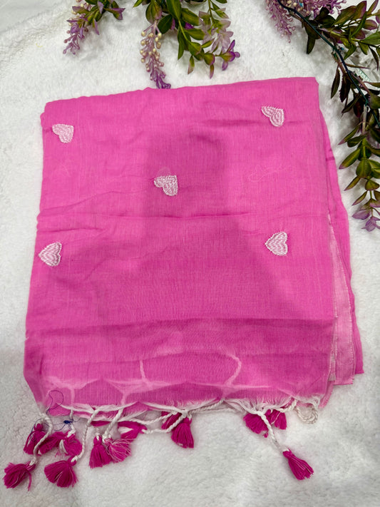 M-Heart Embroidery Saree