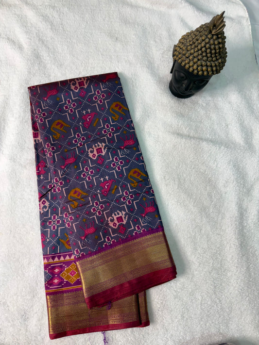 Ikkat Pattu Saree