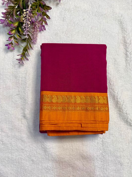 Pink Cotton Saree