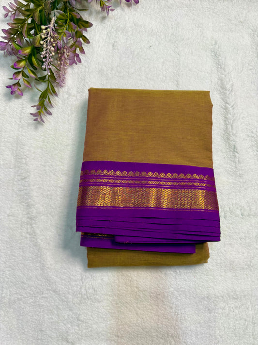 Purple Cotton saree