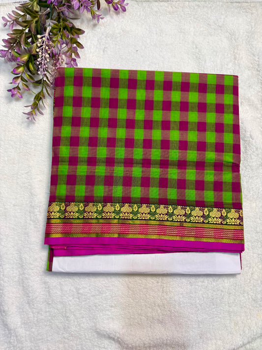 Jayamala checks saree